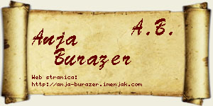 Anja Burazer vizit kartica